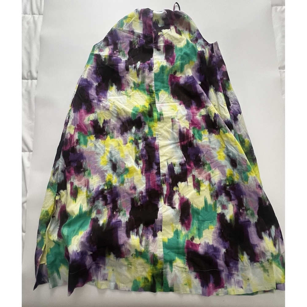 NWT 100% Cotton Lane Bryant Maxi Dress Watercolor Boho Trippy Artsy 10/12Petite - Picture 13 of 13